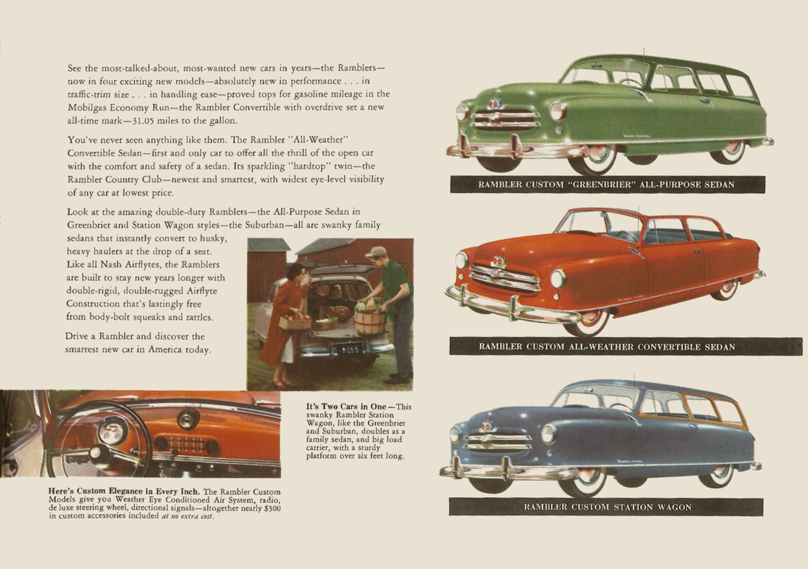 1951 Nash Airflyte Brochure Page 5